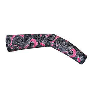 Manchons de bras à manches longues pour femme de qualité supérieure avec motif géométrique rose et noir, protection solaire UPF50+, coupe compressive 2026 - Product Image 3