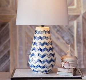 Luxury Bone Inlay Nordic Modern LED <b>Table</b> Lamp <b>Blue</b> Living Room <b>Bedside</b> Lamp Dimmable from india arif handicrafts handmade - Product Image 3