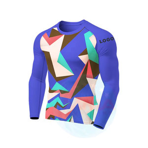 Manufacturer's Wholesale Fully Sublimated <b>Boys</b>' Long Sleeve Rash Guards Polyester/Nylon Lightweight Quick Dry Anti-Bacterial - Product Image 4