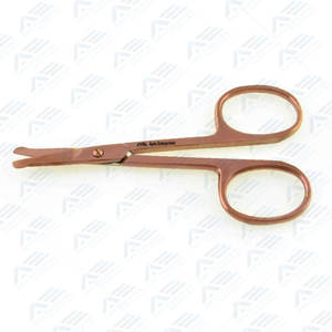 กรรไกรตัดเล็บเด็กสีโรสโกลด์3.5 "สแตนเลสพร้อมหัววัดความปลอดภัยสำหรับตัดขนจมูกและดูแลเล็บให้เรียบ - Product Image 5