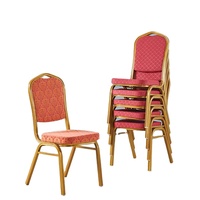 Chaises de salle à manger empilables contemporaines en velours Haofa, cadre en fer doré, ensemble de chaises de banquet pour salon, villa, restaurant, événements