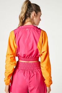 Conjunto de 2 Piezas para Mujer, Chaqueta Deportiva Corta con Bloques de Color, Manga Larga, Cierre de Cremallera, Cuello Alto, Corte Regular, Primavera-Verano - Product Image 4