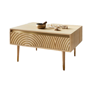 Mesas de centro de elevación, caja de almacenamiento lateral oculta, mesa de centro decorativa de madera de hierro para espacios pequeños, diseño moderno ligero - Product Image 1