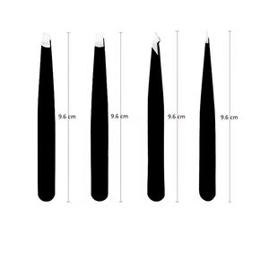 Ensemble de pinces à cils en acier inoxydable, outils de maquillage de précision à pointe lisse, 5 couleurs, soin professionnel des sourcils et des cils - Product Image 5