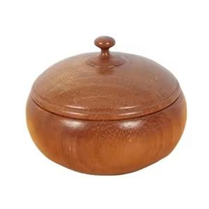 Boîte à chapati en bois contemporaine, conteneur de rangement pour pain et roti - Product Image 1