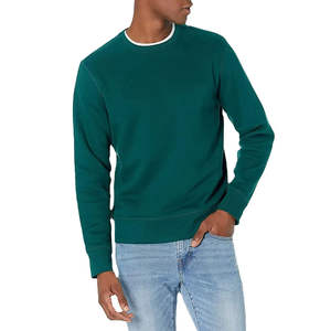 Sudadera de cuello redondo para hombre, manga larga, informal, de felpa suave, mezcla de algodón, para uso diario, ideal para invierno y otoño. - Product Image 1