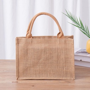 Classic Handmade Jute Bag Open Closure Two Handles Large Capacity Reusable Eco Friendly Tote for Shopping Office Casual Outings - Product Image 2