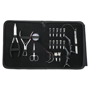 Hair Extension Tools Kit with Micro Link Installation Plier Nanoring Extraction Tool Extension <b>Beads</b> Microlink Pulling Hook loop - Product Image 1