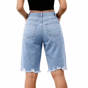 Women's Denim Shorts Set <b>Strapless</b> Bustier <b>Corset</b> <b>Top</b> High Waist Jean Shorts Two Piece Summer Outfit Clubwear Sets Wholesale Cap - Product Image 6