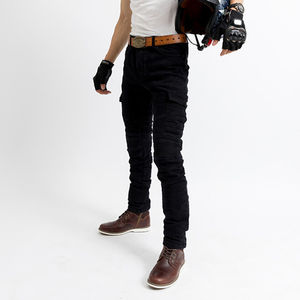 Pantalon de moto en jean personnalisé avec protections pour homme – Nouvelle collection en gros pour le cyclisme, le motocross et la course - Product Image 2