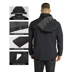 Chaqueta Softshell para Hombre con Textura Heathered, Abrigo Deportivo Melange, Colección de Ropa Exterior Elegante y de Alto Rendimiento para Clubes Deportivos - Product Image 3