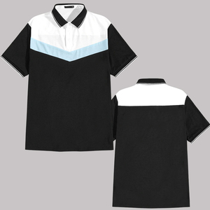 เสื้อโปโลผู้ชายสีดำ แขนสั้น ผ้าปิเก้ ระบายอากาศได้ดี สวมใส่สบาย ทรงปกติ สีพื้น - Product Image 1