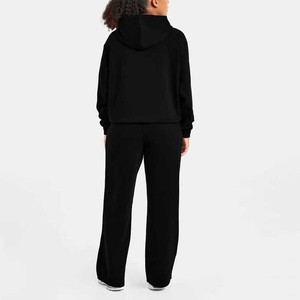 Sudadera con capucha transpirable de manga larga para mujer, con hombros caídos, logotipo personalizado al por mayor, de gran tamaño, 100% algodón polar de secado rápido - Product Image 6