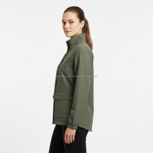 Custom Logo Printed Windbreaker Jacket Unisex Water Resistant Lightweight 100% Polyester Outerwear Hooded Manufacturer Wholesale - Product Image 3