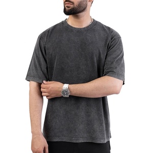 Novedades de Verano: Camisetas de Hombre de Algodón 100% de 210 GSM, Tejido de Punto, Corte Regular, Peso Pesado, Lavado Ácido, Casual, Transpirable y Ecológico - Product Image 3