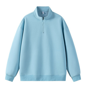 Sudadera Verde Oliva con Cierre de Cremallera, para Hombre, Talla Grande, Cuello Alto, Manga Larga, Color Sólido, Estilo Normcore, para Otoño - Product Image 3