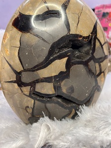 Premium Natural Septarian Free Form <b>Crystal</b> Stone Polished Druzy Mineral Specimen Home Decor Healing Collection Gift - Product Image 4