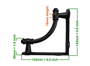 Nazarite Decorative Cast Iron Shelf Brackets Matte Black Heavy Duty - Product Image 5