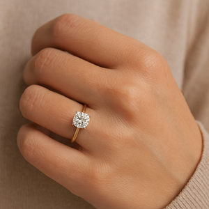 1.50 Carat Square Cushion Cut Lab Grown Diamond <b>Solitaire</b> <b>Ring</b> for Women IGI Certified Solid Gold Engagement <b>Ring</b> VVS/VS Clarity - Product Image 3