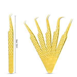 Pince à épiler professionnelle en acier inoxydable pour extensions de cils, avec grip diamanté, durabilité, résistance à la rouille, gravure de logo précise - Product Image 1