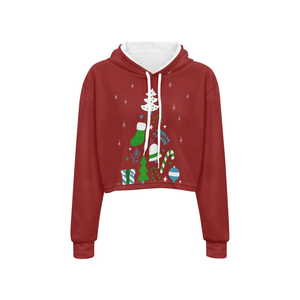 Wholesale Plain <b>Crop</b> <b>Top</b> Hoodies Custom LOGO Solid Color Cropped Hoodies Women Cotton <b>Crop</b> <b>Top</b> Hoodie - Product Image 5