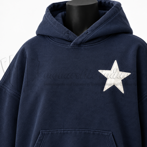Sweat-shirt à capuche surdimensionné pour femme avec motif étoile, style streetwear décontracté - Product Image 6