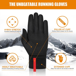 Lightweight Thermal <b>Gloves</b> <b>with</b> Touchscreen for Men & Women Warm Running <b>Gloves</b> for Outdoor Sports Gym Cold Weather - Product Image 2