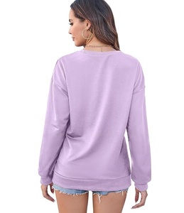 Nueva Llegada Sudadera de Algodón para Mujer de Lujo con Manga Larga, Hombros Caídos, Estampado, Cómoda, Casual, Invierno, Personalizada - Product Image 5