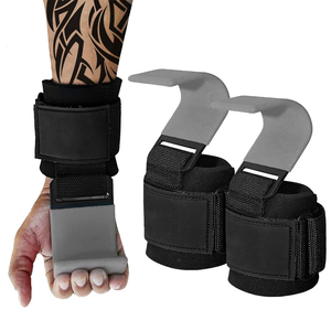En gros, Ensemble de crochets de levage rembourrés en néoprène pour la musculation et le fitness, avec protection de paume, pour soulevé de terre et sécurité renforcée - Product Image 1