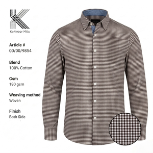 เสื้อเชิ้ตผู้ชายผ้าฝ้ายลายสก็อต 100% แขนยาว สไตล์ลำลอง ติดกระดุม ปกคอเสื้อพับได้ ใส่ได้ทั้งฤดูใบไม้ผลิและฤดูใบไม้ร่วง - Product Image 4