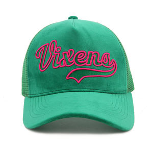 Gorra Trucker Verde Glamour Plus con Logotipo 'Rivers' Bordado en Rosa, Parte Trasera de Malla, Ajustable, Unisex, Informal, para Primavera/Verano - Product Image 6