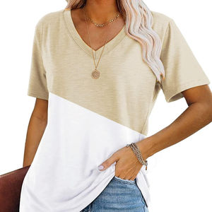 Camisetas Casuales de Algodón Transpirable para Mujer, Diseño Moderno, Tejidas, con Apliques Impresos en 3D, Colores de Moda, Verano - Product Image 1