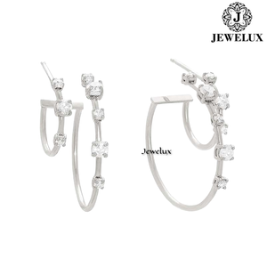 New Arrival Natural VVS Diamond <b>Stud</b> Earrings 925 Sterling <b>Silver</b> Rhodium Plated IGI Certified Trendy Women's Parties Gifts - Product Image 2