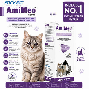 Jarabe Multivitamínico SkyEC AmiMeo para Gatos y Gatitos Enriquecido con Taurina, Minerales y Aminoácidos para un Crecimiento y Vitalidad Saludables - Product Image 3