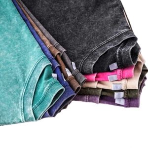 T-shirts à manches courtes pour hommes en coton 100% tricoté de haute qualité, lavés, respirants, décontractés, vêtements d'été pour hommes - Product Image 1