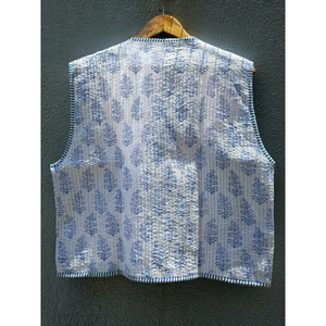 Chaleco acolchado de algodón para mujer, con bordado floral, sin mangas, cuello en V, cintura con cordón, ropa exterior informal, regalo para ella - Product Image 6