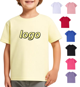Camiseta de Algodón Lisa para Niños, para Impresión, Camiseta Cultural, Personalizable con Logotipo DTG, para Niños y Niñas - Product Image 1