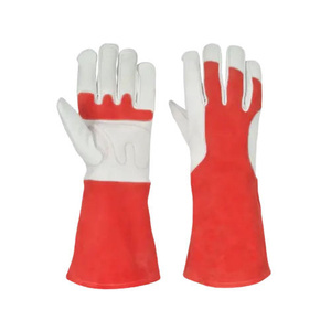 Guantes de Seguridad de Cuero Vacuno Color Dorado, Resistentes al Fuego, con Protección Lateral de Cuero Dividido, Equipo de Protección Personal para Soldadores - Product Image 6