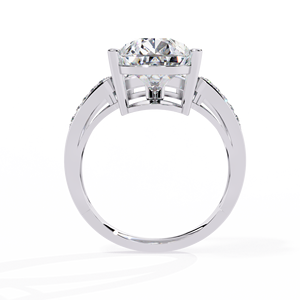 Anillo de Compromiso de Moissanita con Corte de Pera, Chapado en Oro Blanco, Anillo de Boda Ovalado para Mujer - Product Image 3