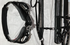 Harnais synthétique de conduite de cheval en PVC en gros ensemble complet pour équestre de haute qualité meilleur vendeur indien - Product Image 2