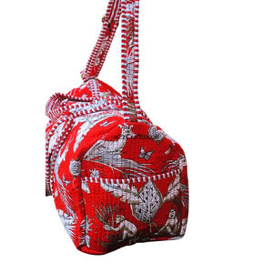 Bolsa de Lona Acolchada Vintage 100% Algodón para Mujer, Diseño Indio Multicolor Hecho a Mano, Ligera y de Gran Capacidad - Product Image 3