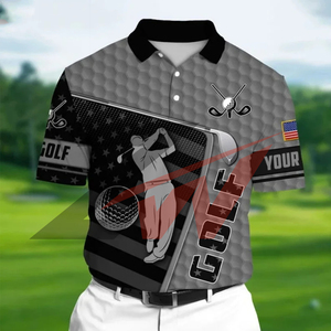 Chemises de golf à manches courtes pour l'été, vêtements de golf à séchage rapide, personnalisables, avec tissu respirant et flexible - Product Image 2