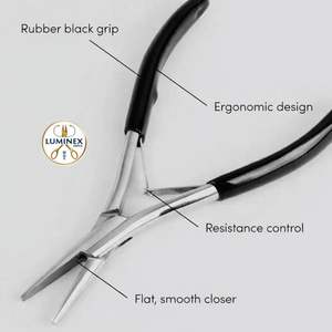 Pinzas para Extensiones de Cabello para Aplicar I-Tip y Remover K-Tip, Superficie Lisa y Plana con Dientes - Product Image 2