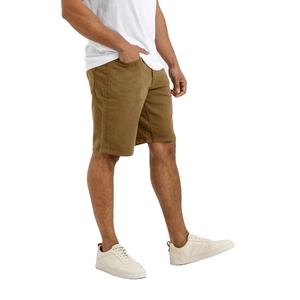 Shorts Chino Décontractés d'Été en Toile Respirante Tissée avec Spandex et Polyester, Coupe Slim, Taille Haute, Braguette Zippée pour Homme, Idéal pour l'Extérieur - Product Image 1