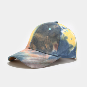 Tie Dye Baseball <b>Cap</b> 6-Panel Cotton Unisex Casual Hat Spring Summer Outdoor Wear - Product Image 4