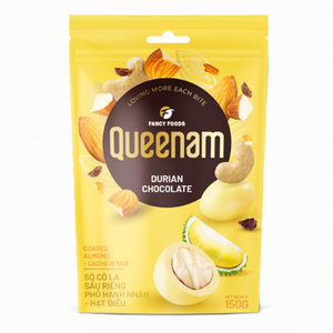 Dragées de durian enrobées de chocolat, amandes et noix de cajou, cacao 150g HALAL pour confiseries, snacks, vente en gros, fabricant OEM/ODM international - Product Image 1