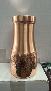 Handcrafted Copper Drinking Water Bottle Decorative Hammered Finish Metal Bottle for Home <b>Kitchen</b> and Office - Product Image 3