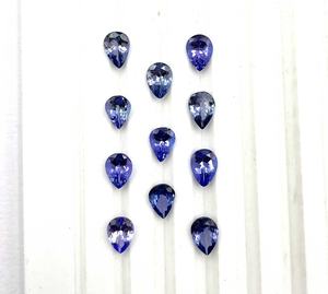Tanzanite naturelle de qualité supérieure 5-10mm coupe poire pierre précieuse en vrac superbe couleur violet-bleu avec une excellente clarté certifiée par IGI - Product Image 2