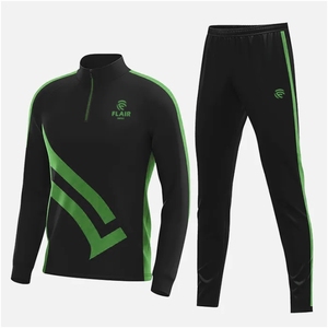 Men's <b>Retro</b> High Quality Soccer Jersey Track Suit Winter Sports Set with Customizable Name and Logo Printing - Product Image 3