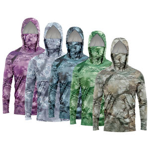 Sudadera con Capucha de Manga Larga con Camuflaje para Hombre, Protección Solar UPF 50, Camisa de Pesca Anti-UV, Top de Poliéster Estampado, Ropa de Exterior para Adultos - Product Image 5